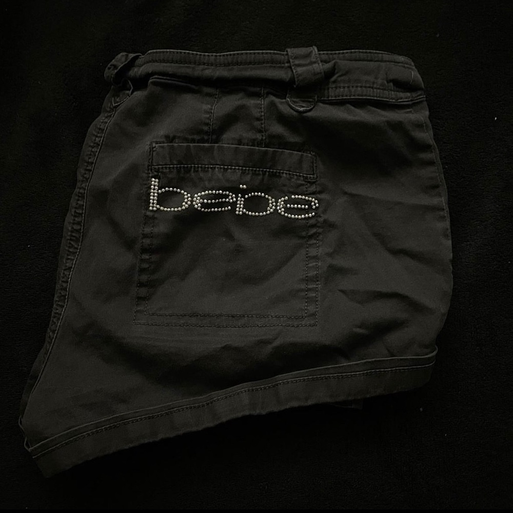 bebe short short jean shorts ! bedazzled :)
